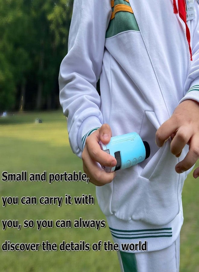 Tobo مجموعة تجارب علمية محمولة من توبو، مجهر يدوي بتكبير من 60x إلى 120x وإضاءة LED، مجهر صغير مثالي للتعليم واستكشاف العالم - أزرق (TD-1458IM) - Image 3